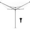 image:imageBrabantia  Concrete Tube Plastic  Clothes Drying Rack Accessories  Closable Cap  Ground  WeatherResistant Plastic  for Topspinner and LiftOMatic  Black  Size 2   45mm Pole197  50mm Pack of 2