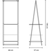 image:imageBrabantia  Linn Clothes Rack  MultiFunctional  Space Saver  Adjustable Shelves  Wardrobe Hanging  Drying Rack  Freestanding  Stable  White  LargeBlack