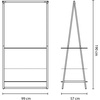 image:imageBrabantia  Linn Clothes Rack  MultiFunctional  Space Saver  Adjustable Shelves  Wardrobe Hanging  Drying Rack  Freestanding  Stable  White  LargeBlack