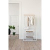 image:imageBrabantia  Linn Clothes Rack  MultiFunctional  Space Saver  Adjustable Shelves  Wardrobe Hanging  Drying Rack  Freestanding  Stable  White  LargeWhite