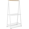 image:imageBrabantia  Linn Clothes Rack  MultiFunctional  Space Saver  Adjustable Shelves  Wardrobe Hanging  Drying Rack  Freestanding  Stable  White  LargeWhite