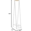 image:imageBrabantia  Linn Clothes Rack  MultiFunctional  Space Saver  Adjustable Shelves  Wardrobe Hanging  Drying Rack  Freestanding  Stable  White  LargeWhite