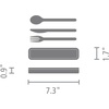 image:imageBrabantia  Make amp Take Cutlery Set with Case  Pack of 3 Cutlery Knife Spoon amp Fork  Hygienic Compact Design  Stainless Steel  Dishwasher Safe  Travel Cutlery Set for 1 Person  BlackLilac Pink