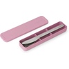 image:imageBrabantia  Make amp Take Cutlery Set with Case  Pack of 3 Cutlery Knife Spoon amp Fork  Hygienic Compact Design  Stainless Steel  Dishwasher Safe  Travel Cutlery Set for 1 Person  BlackLilac Pink