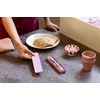 image:imageBrabantia  Make amp Take Cutlery Set with Case  Pack of 3 Cutlery Knife Spoon amp Fork  Hygienic Compact Design  Stainless Steel  Dishwasher Safe  Travel Cutlery Set for 1 Person  BlackLilac Pink