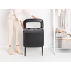 image:imageBrabantia Bo Laundry Hamper Matt Black Removable Laundry Bag 16 Gal Ventilated Stylish Discreet Dirty Clothes Holder Flat Back AntiRust Materials for Bathroom UseMatt Black