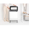 image:imageBrabantia Bo Laundry Hamper Matt Black Removable Laundry Bag 16 Gal Ventilated Stylish Discreet Dirty Clothes Holder Flat Back AntiRust Materials for Bathroom UseWhite