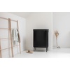image:imageBrabantia Bo Laundry Hamper Matt Black Removable Laundry Bag 16 Gal Ventilated Stylish Discreet Dirty Clothes Holder Flat Back AntiRust Materials for Bathroom UseMatt Black