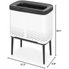image:imageBrabantia Bo Laundry Hamper Matt Black Removable Laundry Bag 16 Gal Ventilated Stylish Discreet Dirty Clothes Holder Flat Back AntiRust Materials for Bathroom UseWhite