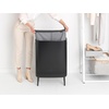 image:imageBrabantia Bo Laundry Hamper Matt Black Removable Laundry Bag 16 Gal Ventilated Stylish Discreet Dirty Clothes Holder Flat Back AntiRust Materials for Bathroom UseMatt Black