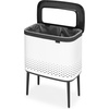 image:imageBrabantia Bo Laundry Hamper Matt Black Removable Laundry Bag 16 Gal Ventilated Stylish Discreet Dirty Clothes Holder Flat Back AntiRust Materials for Bathroom UseWhite