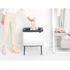 image:imageBrabantia Bo Laundry Hamper Matt Black Removable Laundry Bag 16 Gal Ventilated Stylish Discreet Dirty Clothes Holder Flat Back AntiRust Materials for Bathroom UseWhite