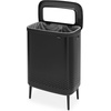 image:imageBrabantia Bo Laundry Hamper Matt Black Removable Laundry Bag 16 Gal Ventilated Stylish Discreet Dirty Clothes Holder Flat Back AntiRust Materials for Bathroom UseMatt Black