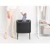 image:imageBrabantia Bo Laundry Hamper Matt Black Removable Laundry Bag 16 Gal Ventilated Stylish Discreet Dirty Clothes Holder Flat Back AntiRust Materials for Bathroom UseMatt Black