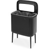 image:imageBrabantia Bo Laundry Hamper Matt Black Removable Laundry Bag 16 Gal Ventilated Stylish Discreet Dirty Clothes Holder Flat Back AntiRust Materials for Bathroom UseMatt Black
