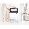 image:imageBrabantia Bo Laundry Hamper Matt Black Removable Laundry Bag 16 Gal Ventilated Stylish Discreet Dirty Clothes Holder Flat Back AntiRust Materials for Bathroom UseWhite