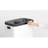 image:imageBrabantia Bo Laundry Hamper Replacement  Large Compartment Portable amp Hygienic  Cotton Bag with Velcro Closing  Gray2 x 12 Gal Compartments