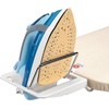 image:imageBrabantia Comfort Ironing Board with Solid Steam Iron Rest  Medium Size B  Fairtrade Metalized Cover  Adjustable Height 2738 Easy Fold AntiCollapse Lock NonSlip FeetEcru