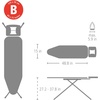 image:imageBrabantia Comfort Ironing Board with Solid Steam Iron Rest  Medium Size B  Fairtrade Metalized Cover  Adjustable Height 2738 Easy Fold AntiCollapse Lock NonSlip FeetSoothing Sea