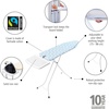 image:imageBrabantia Comfort Ironing Board with Solid Steam Iron Rest  Medium Size B  Fairtrade Metalized Cover  Adjustable Height 2738 Easy Fold AntiCollapse Lock NonSlip FeetFresh Breeze