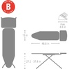 image:imageBrabantia Comfort Ironing Board with Solid Steam Iron Rest  Medium Size B  Fairtrade Metalized Cover  Adjustable Height 2738 Easy Fold AntiCollapse Lock NonSlip FeetDenim Blue