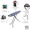 image:imageBrabantia Compact Ironing Board with LeftRight Adjustable Steam Iron Rest  Small Size A  Fairtrade Denim Black Cover  Adjustable Height 2738 Easy Fold AntiCollapse Lock NonSlip FeetDenim Blue