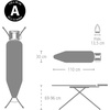 image:imageBrabantia Compact Ironing Board with LeftRight Adjustable Steam Iron Rest  Small Size A  Fairtrade Denim Black Cover  Adjustable Height 2738 Easy Fold AntiCollapse Lock NonSlip FeetFresh Breeze