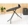image:imageBrabantia Compact Ironing Board with LeftRight Adjustable Steam Iron Rest  Small Size A  Fairtrade Denim Black Cover  Adjustable Height 2738 Easy Fold AntiCollapse Lock NonSlip FeetDenim Black