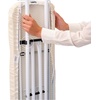 image:imageBrabantia Compact Ironing Board with LeftRight Adjustable Steam Iron Rest  Small Size A  Fairtrade Denim Black Cover  Adjustable Height 2738 Easy Fold AntiCollapse Lock NonSlip FeetFresh Breeze