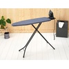 image:imageBrabantia Compact Ironing Board with LeftRight Adjustable Steam Iron Rest  Small Size A  Fairtrade Denim Black Cover  Adjustable Height 2738 Easy Fold AntiCollapse Lock NonSlip FeetDenim Blue