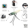 image:imageBrabantia Compact Ironing Board with LeftRight Adjustable Steam Iron Rest  Small Size A  Fairtrade Denim Black Cover  Adjustable Height 2738 Easy Fold AntiCollapse Lock NonSlip FeetNew Dawn