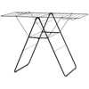 image:imageBrabantia HangOn Clothes Drying Rack  67ft 20m  Matt Black  Large Indoor Clothes Airer Laundry Stand with 2 FoldOut Wings amp Hanger Hooks Folds Flat  Fits 2 Full LoadsMatt Black