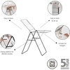 image:imageBrabantia HangOn Clothes Drying Rack  67ft 20m  Matt Black  Large Indoor Clothes Airer Laundry Stand with 2 FoldOut Wings amp Hanger Hooks Folds Flat  Fits 2 Full LoadsMatt Black