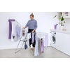 image:imageBrabantia HangOn Clothes Drying Rack with Garment Rail  67ft 20m  Matt Black  Large Indoor Clothes Airer Laundry Stand with 2 FoldOut Wings amp Hanger Hooks Folds Flat  Fits 2 Full LoadsMetallic Gray