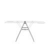 image:imageBrabantia HangOn Clothes Drying Rack with Garment Rail  67ft 20m  Matt Black  Large Indoor Clothes Airer Laundry Stand with 2 FoldOut Wings amp Hanger Hooks Folds Flat  Fits 2 Full LoadsMetallic Gray