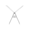 image:imageBrabantia HangOn Clothes Drying Rack with Garment Rail  67ft 20m  Matt Black  Large Indoor Clothes Airer Laundry Stand with 2 FoldOut Wings amp Hanger Hooks Folds Flat  Fits 2 Full LoadsMetallic Gray