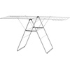 image:imageBrabantia HangOn Clothes Drying Rack with Garment Rail  67ft 20m  Matt Black  Large Indoor Clothes Airer Laundry Stand with 2 FoldOut Wings amp Hanger Hooks Folds Flat  Fits 2 Full LoadsMetallic Gray