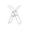 image:imageBrabantia HangOn Clothes Drying Rack with Garment Rail  67ft 20m  Matt Black  Large Indoor Clothes Airer Laundry Stand with 2 FoldOut Wings amp Hanger Hooks Folds Flat  Fits 2 Full LoadsMetallic Gray