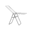 image:imageBrabantia HangOn Clothes Drying Rack with Garment Rail  67ft 20m  Matt Black  Large Indoor Clothes Airer Laundry Stand with 2 FoldOut Wings amp Hanger Hooks Folds Flat  Fits 2 Full LoadsMatt Black