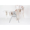 image:imageBrabantia HangOn Clothes Drying Rack with Garment Rail  67ft 20m  Matt Black  Large Indoor Clothes Airer Laundry Stand with 2 FoldOut Wings amp Hanger Hooks Folds Flat  Fits 2 Full LoadsMetallic Gray