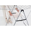 image:imageBrabantia HangOn Clothes Drying Rack with Garment Rail  67ft 20m  Matt Black  Large Indoor Clothes Airer Laundry Stand with 2 FoldOut Wings amp Hanger Hooks Folds Flat  Fits 2 Full LoadsMetallic Gray