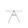 image:imageBrabantia HangOn Clothes Drying Rack with Garment Rail  67ft 20m  Matt Black  Large Indoor Clothes Airer Laundry Stand with 2 FoldOut Wings amp Hanger Hooks Folds Flat  Fits 2 Full LoadsMetallic Gray