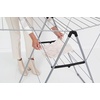 image:imageBrabantia HangOn Clothes Drying Rack with Garment Rail  67ft 20m  Matt Black  Large Indoor Clothes Airer Laundry Stand with 2 FoldOut Wings amp Hanger Hooks Folds Flat  Fits 2 Full LoadsMetallic Gray