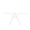 image:imageBrabantia HangOn Clothes Drying Rack with Garment Rail  67ft 20m  Matt Black  Large Indoor Clothes Airer Laundry Stand with 2 FoldOut Wings amp Hanger Hooks Folds Flat  Fits 2 Full LoadsFresh White