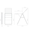 image:imageBrabantia HangOn Clothes Drying Rack with Garment Rail  67ft 20m  Matt Black  Large Indoor Clothes Airer Laundry Stand with 2 FoldOut Wings amp Hanger Hooks Folds Flat  Fits 2 Full LoadsMetallic Gray