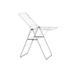 image:imageBrabantia HangOn Clothes Drying Rack with Garment Rail  67ft 20m  Matt Black  Large Indoor Clothes Airer Laundry Stand with 2 FoldOut Wings amp Hanger Hooks Folds Flat  Fits 2 Full LoadsMetallic Gray