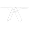 image:imageBrabantia HangOn Clothes Drying Rack with Garment Rail  67ft 20m  Matt Black  Large Indoor Clothes Airer Laundry Stand with 2 FoldOut Wings amp Hanger Hooks Folds Flat  Fits 2 Full LoadsFresh White