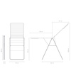 image:imageBrabantia HangOn Clothes Drying Rack with Garment Rail  67ft 20m  Matt Black  Large Indoor Clothes Airer Laundry Stand with 2 FoldOut Wings amp Hanger Hooks Folds Flat  Fits 2 Full LoadsFresh White