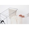 image:imageBrabantia HangOn Clothes Drying Rack with Garment Rail  67ft 20m  Matt Black  Large Indoor Clothes Airer Laundry Stand with 2 FoldOut Wings amp Hanger Hooks Folds Flat  Fits 2 Full LoadsMetallic Gray