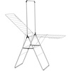 image:imageBrabantia HangOn Clothes Drying Rack with Garment Rail  82ft 25m  White  Large Indoor Clothes Airer Laundry Stand with 2 FoldOut Wings amp Hanger Hooks Folds Flat  Fits 3 Full LoadsMetallic Gray